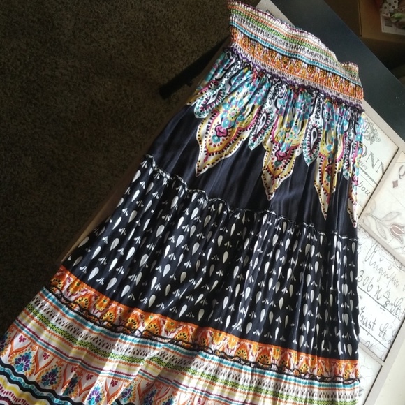 Anthropologie Dresses & Skirts - Colorful Lapis Anthropologie Long Skirt